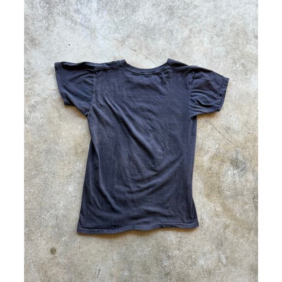 Vintage 1970s Elvis Presley Black Tee Size Mens XS Rock and Roll - Picture 2 of 7